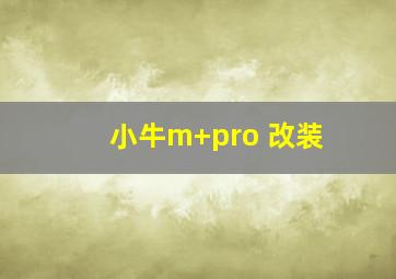 小牛m+pro 改装